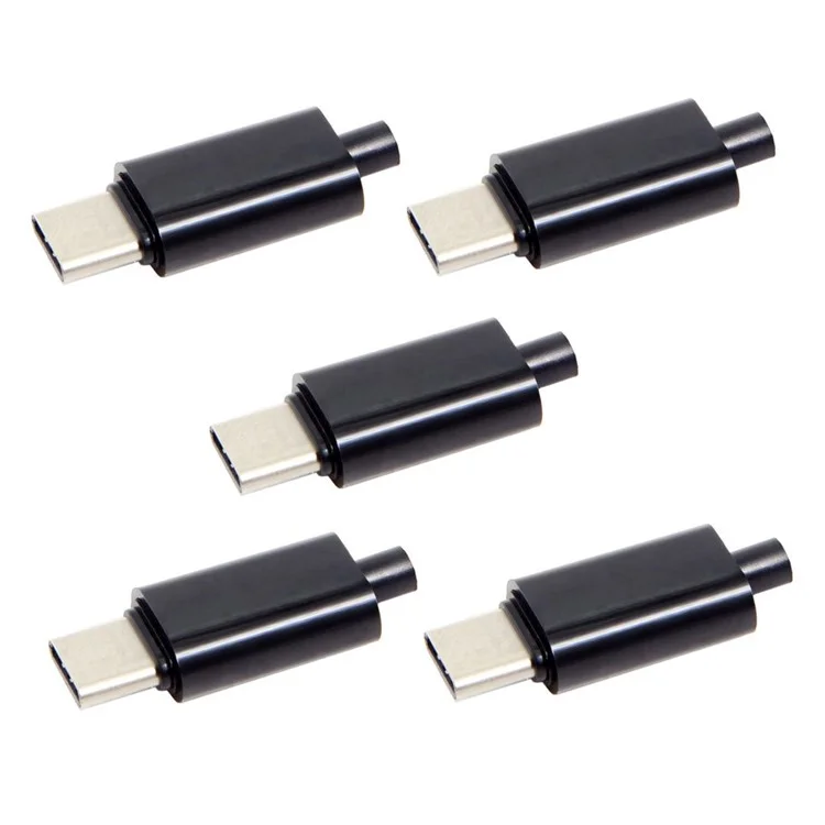 5pcs/lotto Fai-da-te 24pin USB Type-C USB-C Mash OTG Host Resistore 5.1k Con Copertura Per Alloggiamento Nero