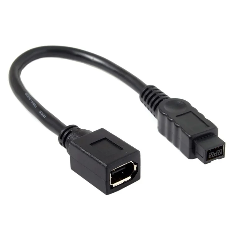 Cavo CY FW-012-BK 1394 FireWire 400-to-800 Adattatore Cavo 6F-9M Corda 20cm - Nero
