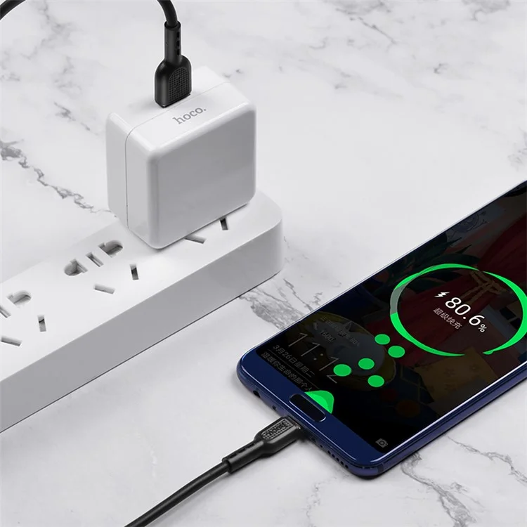 HOCO X33 5A 1M Type-C USB Data Sync Charger Cable for Samsung Huawei Xiaomi - Black