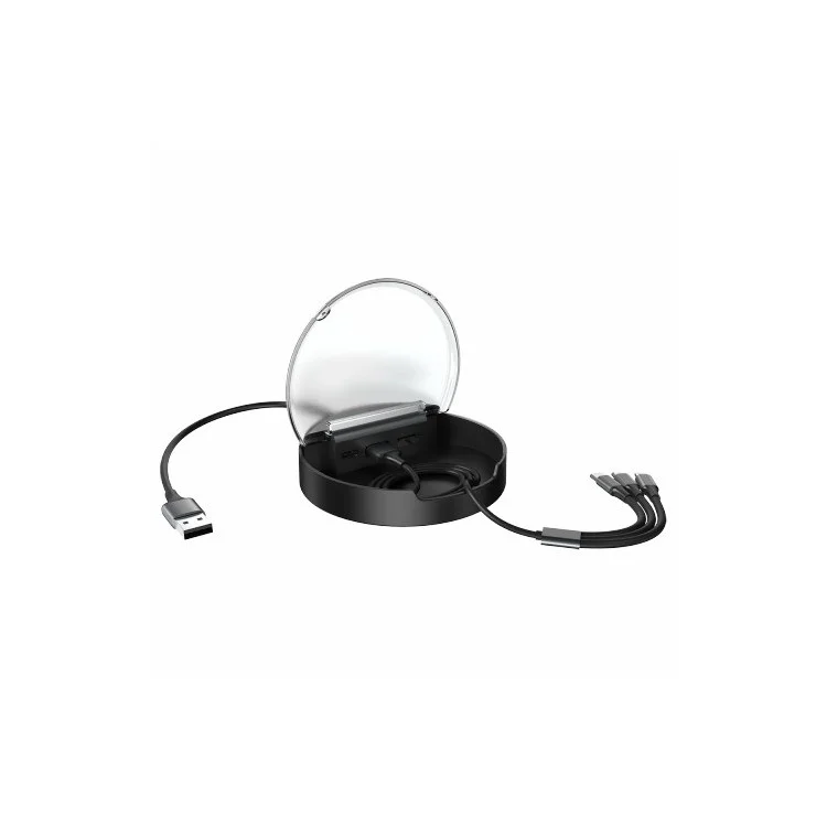 BASEUS Car Sharing Ladestationsstation (C+U+U und M+L+T Datenkabel) - Schwarz