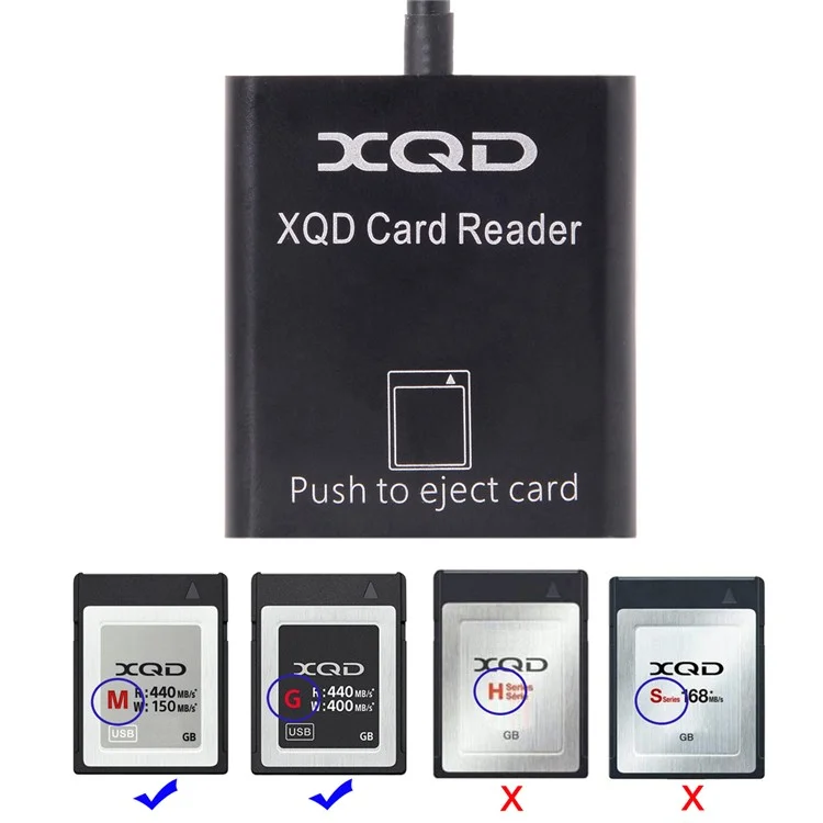USB-C XQD Card Reader for M & G Serial XQD 2.0 Type-C Camera Adapter Writer 500MB/S