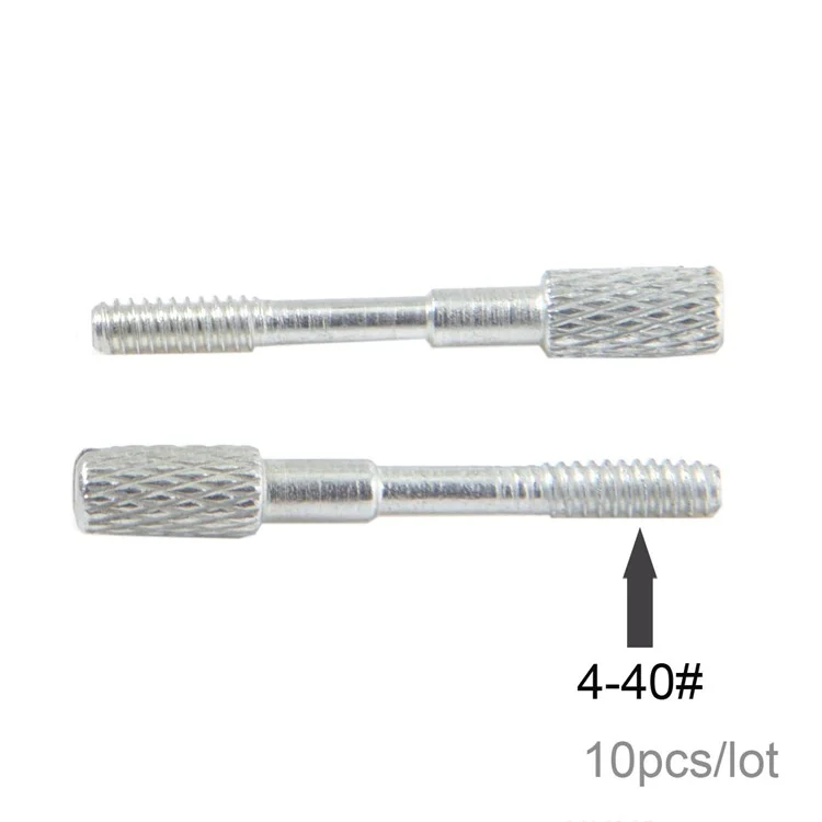 10Pcs/Lot Thumb Screws #4-40 UNC 25mm Length Stainless Steel (Type-C Male Head) for Computer Cable