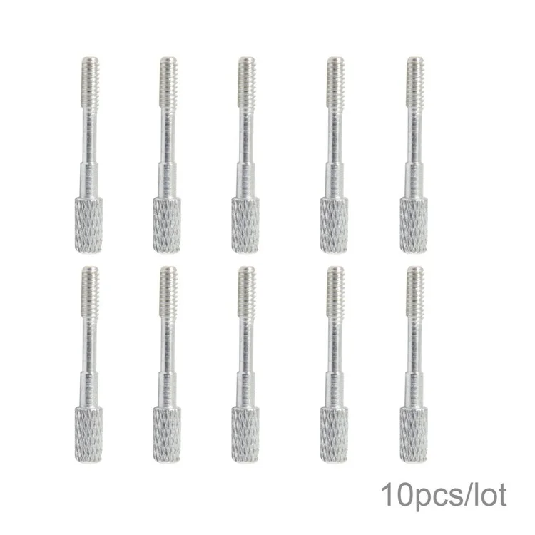 10Pcs/Lot Thumb Screws #4-40 UNC 25mm Length Stainless Steel (Type-C Male Head) for Computer Cable