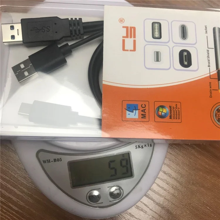 CY UC-125 USB Type-C to USB 3.0 Male & USB 2.0 Dual Power Data Y Cable for Laptop & Hard Disk