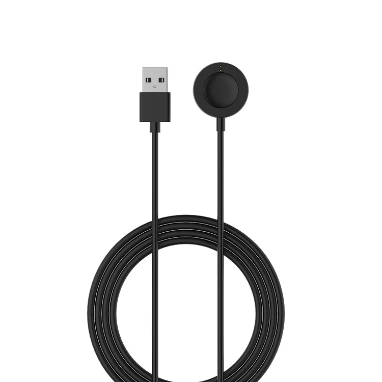 Cable de Carga Magnética USB Adaptador de Cable de Muelle 1m Para Reloj Fossil Gen 4 Gen 5 - Negro