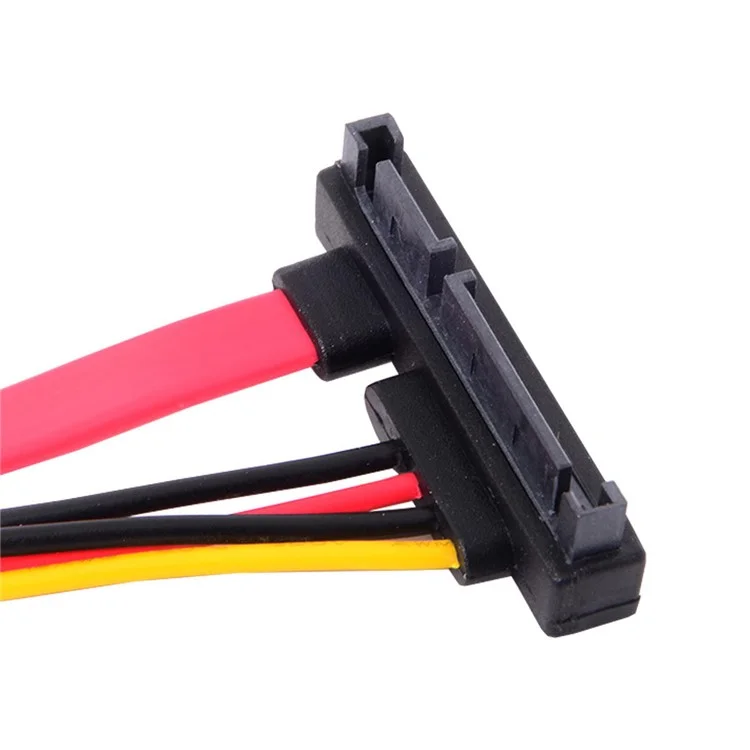 Cabo de extensão de dados e alimentação SATA III 3.0 de 30 cm, 7+15 22 pinos, SATA macho para fêmea