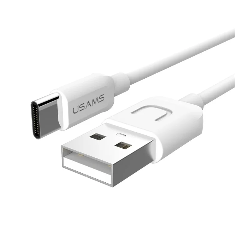 USAMS 1m USB Type-C Data Charging Cord for Huawei Mate 9/Galaxy C9 Pro etc - White