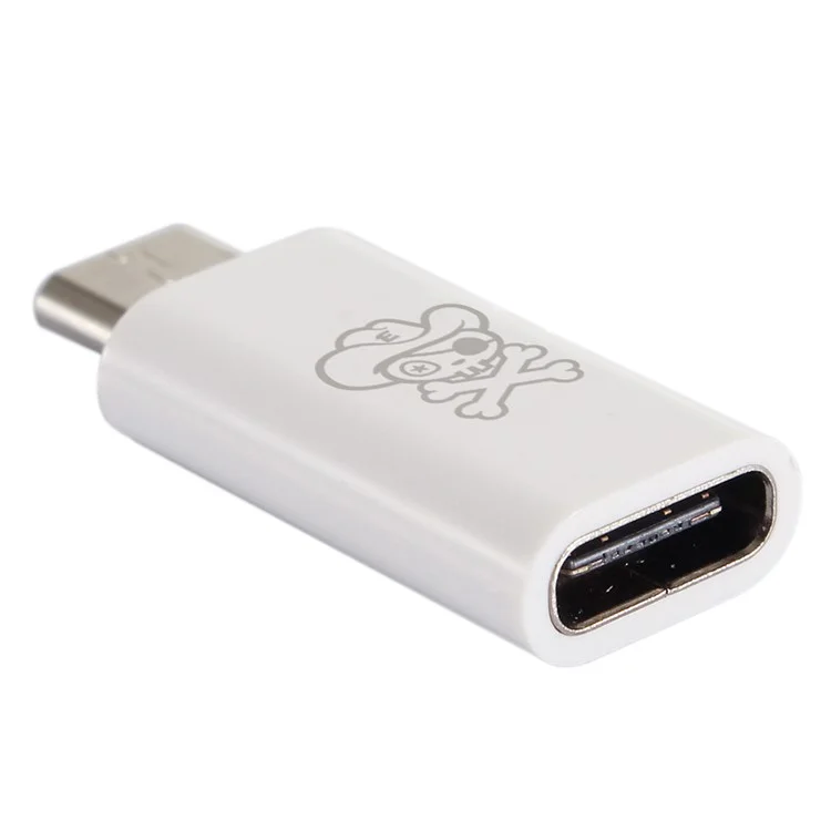 HAT PRINCE Mini USB 3.1 Type-C to Micro USB Converter Adapter (HC-5) - White