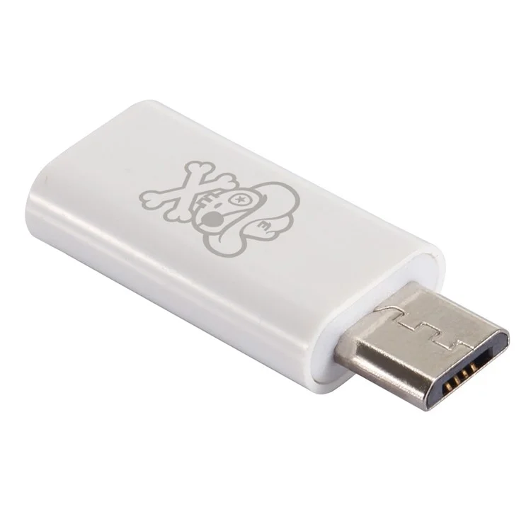 HAT PRINCE Mini USB 3.1 Type-C to Micro USB Converter Adapter (HC-5) - White