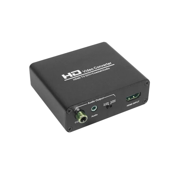 HDMI Input to DVI-D with Coaxial and 3.5mm Audio Output HD Video Converter Adapter - AU Plug