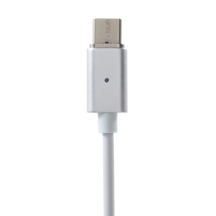 1M Magnetic USB Type-C Sync Data Charger Cable - Silver Color
