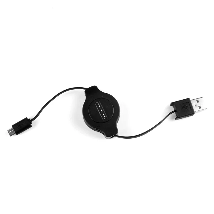 WUW Retractable Micro USB Data Charging Cable for Samsung HTC LG etc - Black