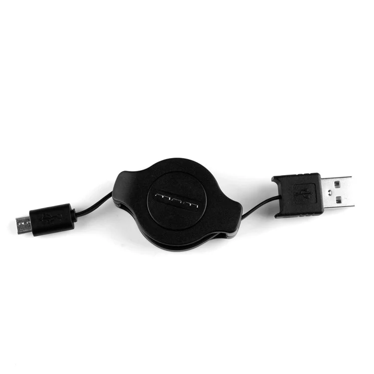 WUW Retractable Micro USB Data Charging Cable for Samsung HTC LG etc - Black