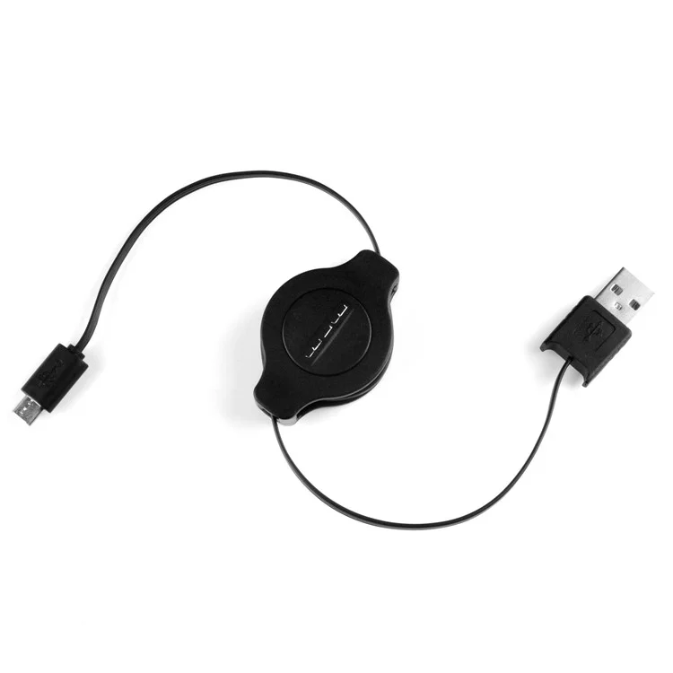 WUW Retractable Micro USB Data Charging Cable for Samsung HTC LG etc - Black
