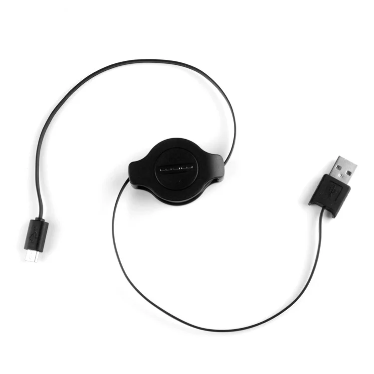 WUW Retractable Micro USB Data Charging Cable for Samsung HTC LG etc - Black