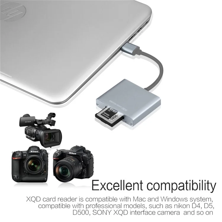 Professional USB 3.0 to G Series XQD 2.0 Memory Card Reader Writer Slot Adapter