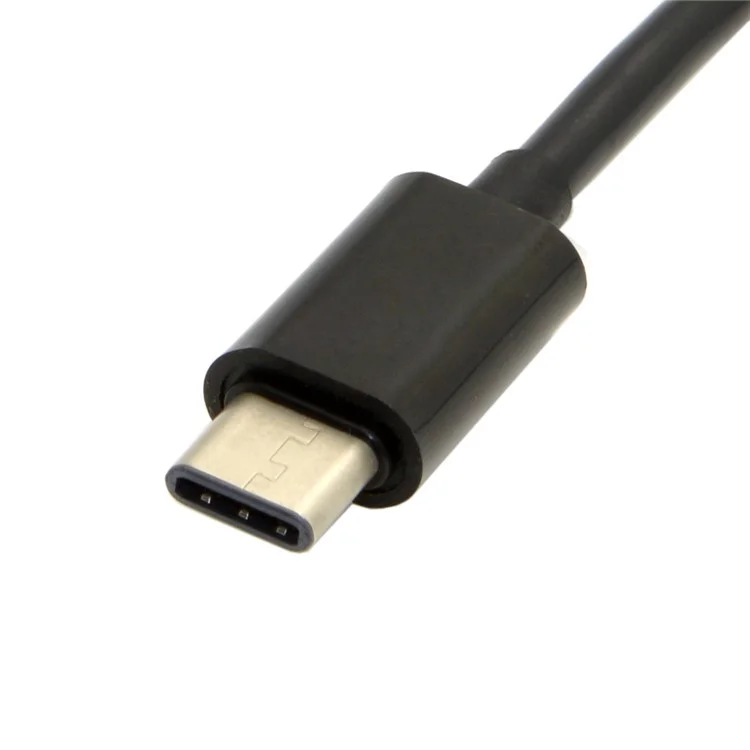 USB 3.1 Type-C to USB 2.0 Female OTG Data Cable with Extral Power - Black