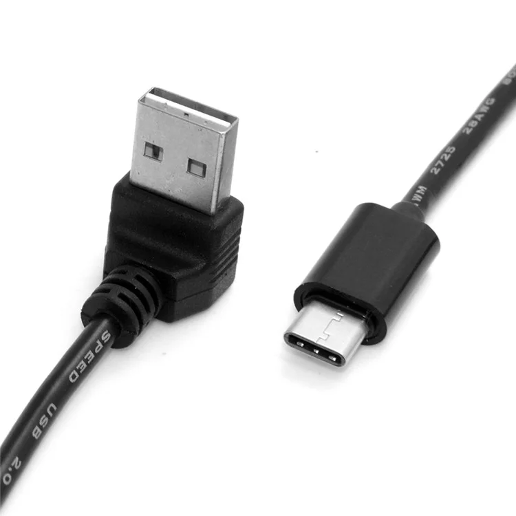 USB-C USB 3.1 Type C to USB 2.0 90-Degree Angled Data Cable for Macbook & Tablet & Cell Phone
