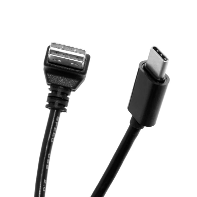 USB-C USB 3.1 Type C to USB 2.0 90-Degree Angled Data Cable for Macbook & Tablet & Cell Phone
