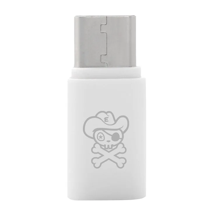 HAT PRINCE ABS Super Mini Micro USB Female to USB 3.1 Type-C Male Converter Adapter for Huawei Mate 9 - White