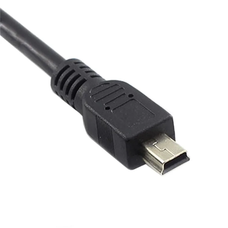 Panel Mount Type Mini USB 5Pin Male to Female Extension Adapter Cable with Screws