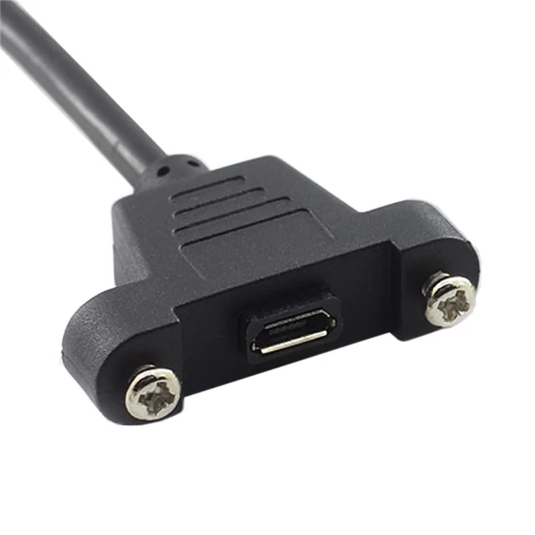 Micro USB 5Pin Male to Female Extension Panel Mount Type Cable with Screws