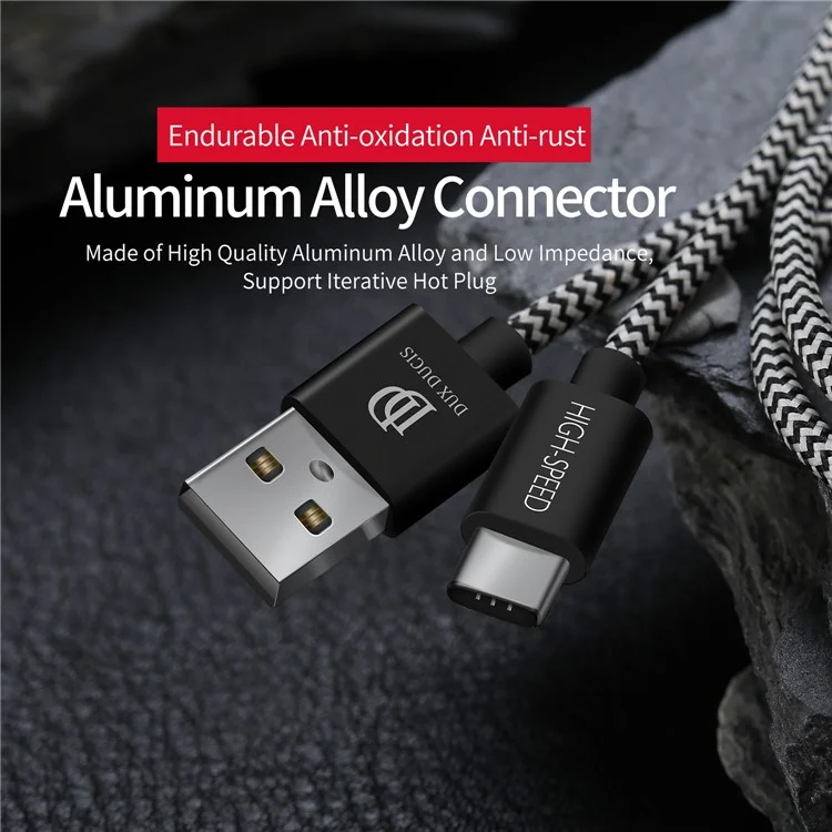 DUX DUCIS Skin Pro Series Type-c USB 2.1A Data Sync Charging Woven Cord Cable 1.5m