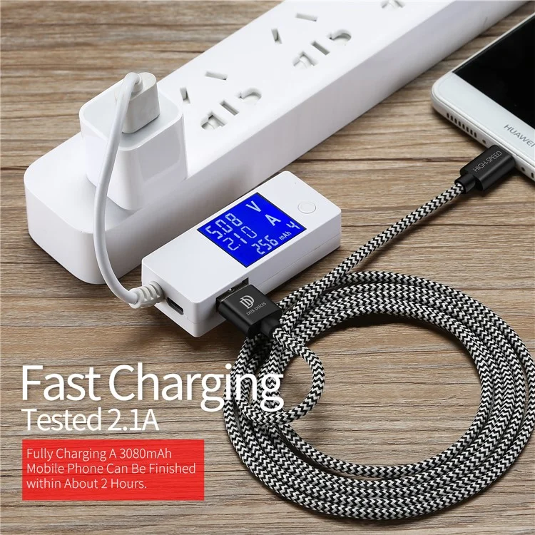 DUX DUCIS Skin Pro Series Type-c USB 2.1A Data Sync Charging Woven Cord Cable 1.5m