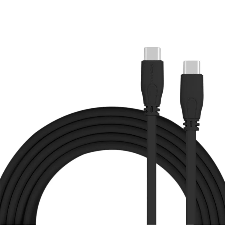 MOMAX 1M Flat Noodle USB Type-C to USB Type-C Sync Charging Cable for Samsung Huawei - Black