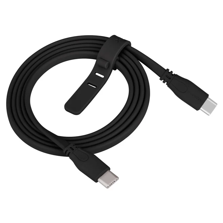 MOMAX 1M Flat Noodle USB Type-C to USB Type-C Sync Charging Cable for Samsung Huawei - Black