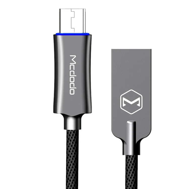 MCDODO Knight Series Auto Disconnect Quick Charge 3.0 Micro USB Data Charge Cord (1m)  - Black