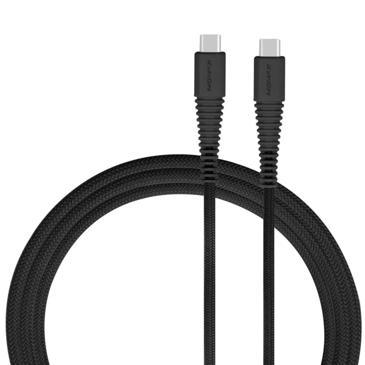 MOMAX Tough Link 1.2M Type-C to Type-C Data Sync Charging Cable for Samsung Huawei - Black