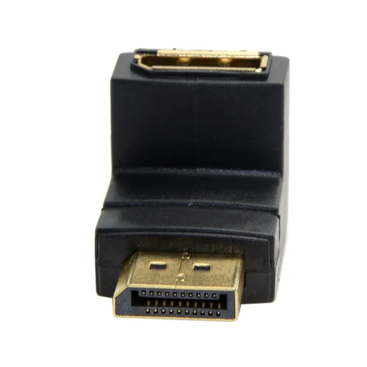 Down Angled 90 Degree DisplayPort Male to Female Extension Adapter