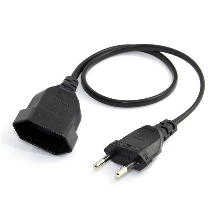 0.5M European EU 2 Prong VDE Male to Female Power Extension Cable for PC Computer PDU UPS