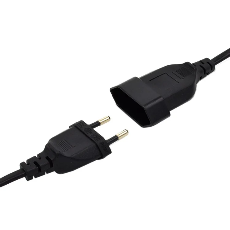 0.5M European EU 2 Prong VDE Male to Female Power Extension Cable for PC Computer PDU UPS