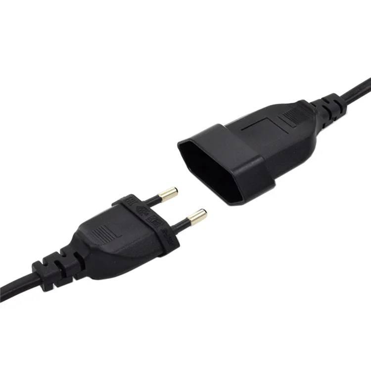 1.0M European EU 2 Prong VDE Male to Female Power Extension Cord Cable for PC Computer PDU UPS