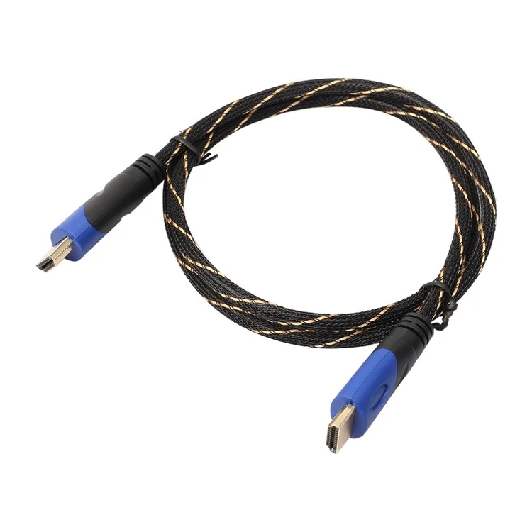 1M Mesh Layer Woven Pattern HDMI Cable V1.4 AV HD 3D for PS3 Xbox HDTV 1080P