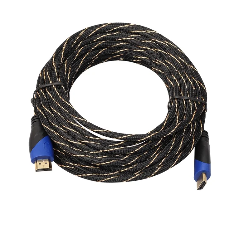 10M Mesh Layer Woven Pattern HDMI Cable V1.4 AV HD 3D for PS3 Xbox HDTV 1080P