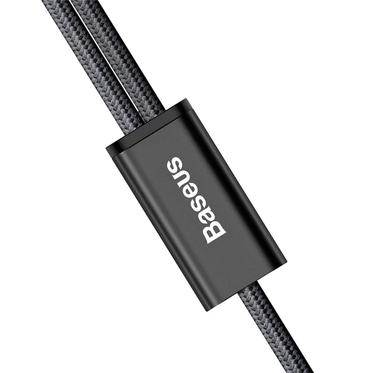 BASEUS Rapid Series 1.2M 2-in-1 Micro USB + Type-C Port Charging Data Cable - Black