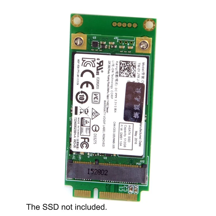 3x5cm mSATA Adapter to 3x7cm Mini PCI-e SATA SSD for Asus Eee PC 1000 S101 900 901 900A T91