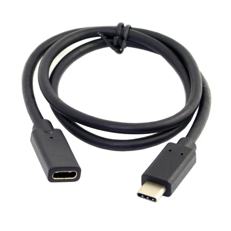 0.6m USB-C USB 3.1 Type-C Male to Type-C Female Extension Data Cable for Macbook Mobile Phone