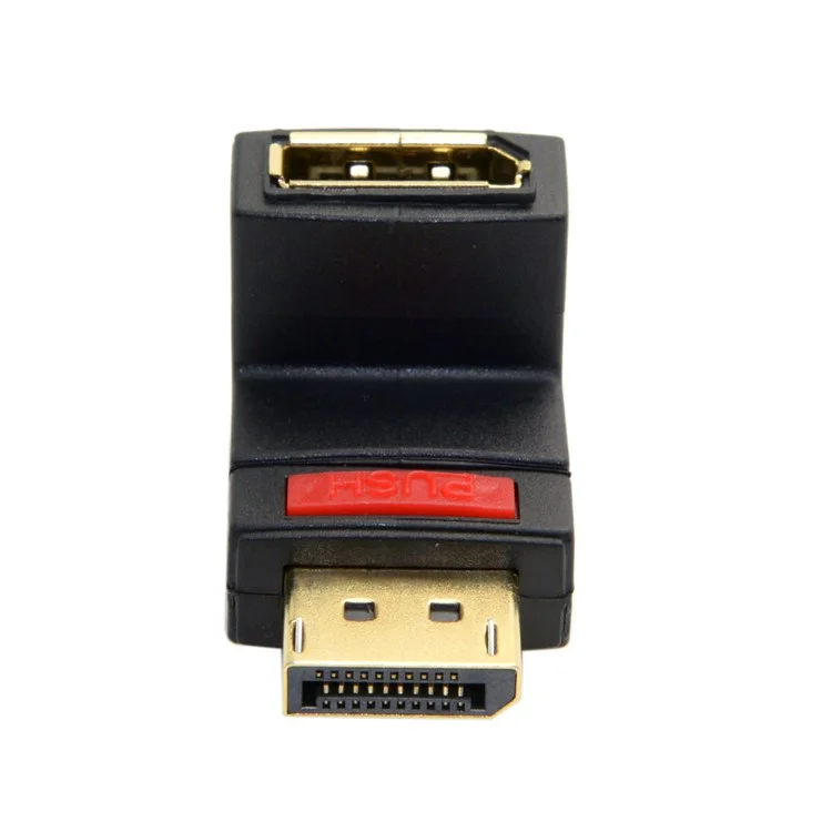 Up Angled 90 Degree DisplayPort Male to Female Extension Adapter