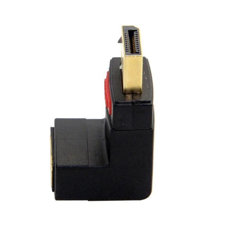 Up Angled 90 Degree DisplayPort Male to Female Extension Adapter