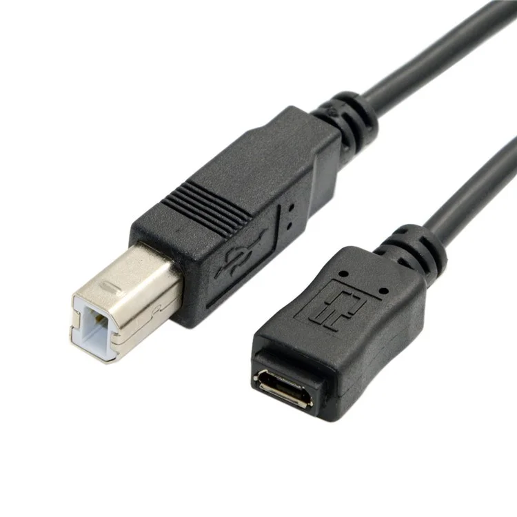1.5M Micro USB Female to Standard USB 2.0 B Type Male Data Cable for Printer Scanner & Hard Disk