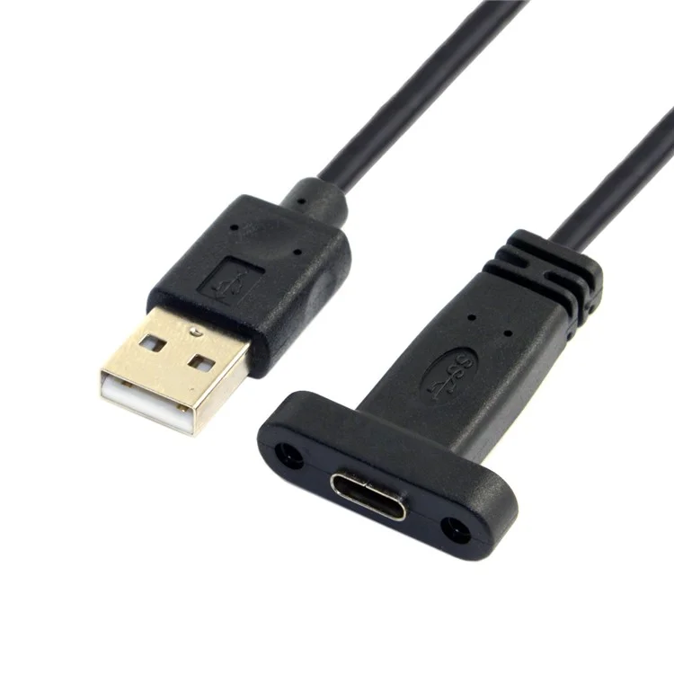 0.9M USB-C USB 3.1 Type C Female to USB 2.0 A Male Data Cable for Macbook Tablet Mobile Phone