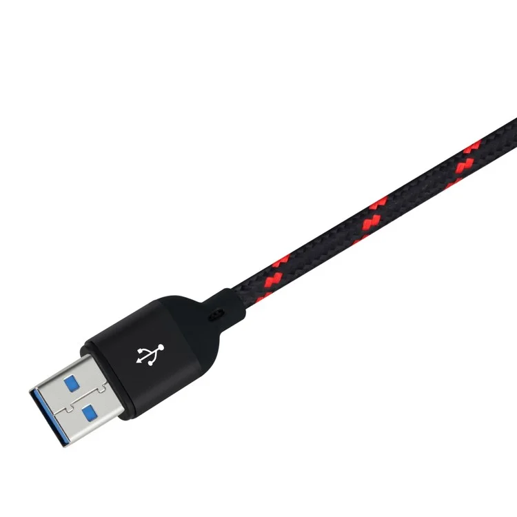 MOMAX Woven Pattern Type-C USB3.0 Data Sync Charging Cable for Samsung HTC LG Huawei - Black