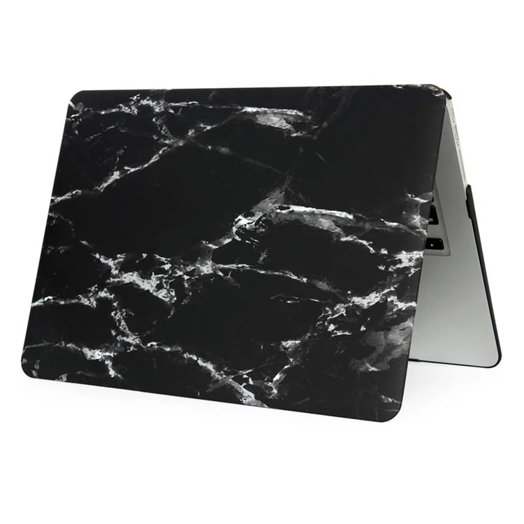 Estuche Duro Patrón de Mármol Para MacBook Air 11.6 Pulgadas - Blanco / Negro