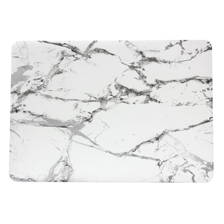 Housse rigide à motif marbre pour Macbook Air 13,3 pouces avec dissipation de chaleur - Gris / Blanc
