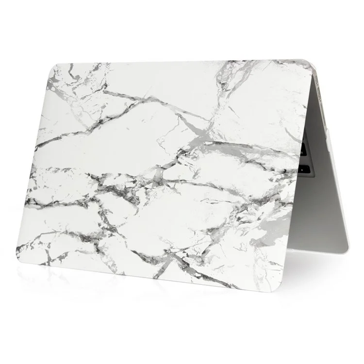 Marble Pattern Hard Snap-on Cover for Macbook Air 13.3 Inch Heat-Dissipated - Grey / White