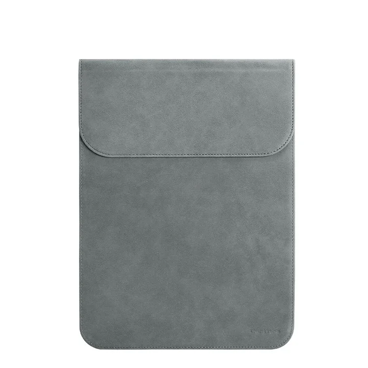 CARTINOE 12-inch Matte PU Leather Laptop Sleeve Bag Ultra-thin Pouch Bag, Size: 225 x 335mm - Grey